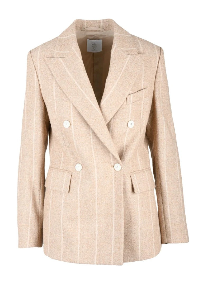 Eleventy Double-Breasted Jacket - Beige