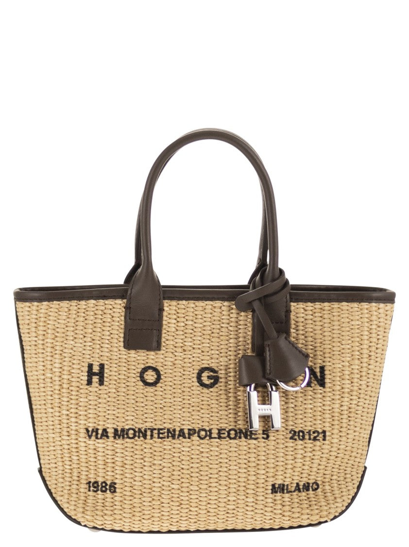 Hogan Mini Shopping Bag With Address Logo
