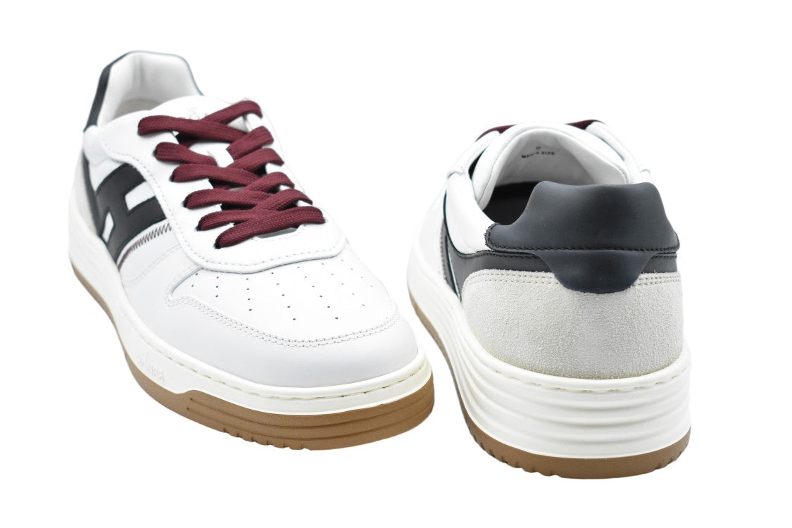 Hogan White Leather Suede Memory Foam Sneakers