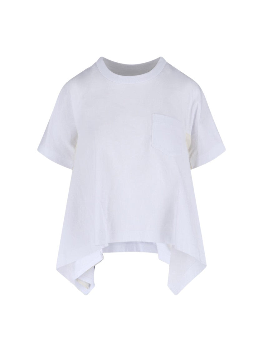 Sacai Asymmetric T-Shirt – White
