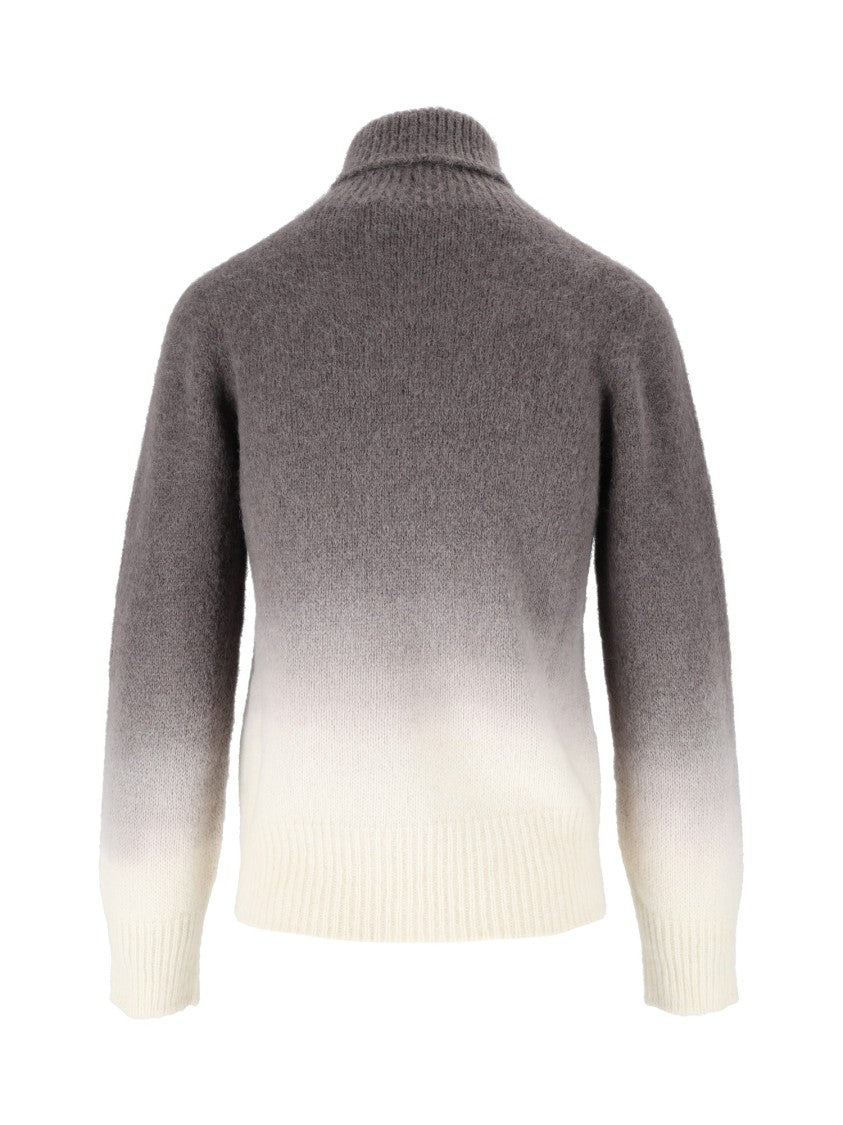 Kangra Cashmere Gradient Seamless Rollneck Knit Turtleneck