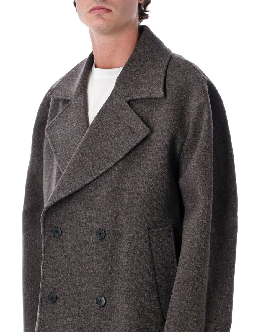 Mfpen Boxy Oversized Double-Breasted Peacoat