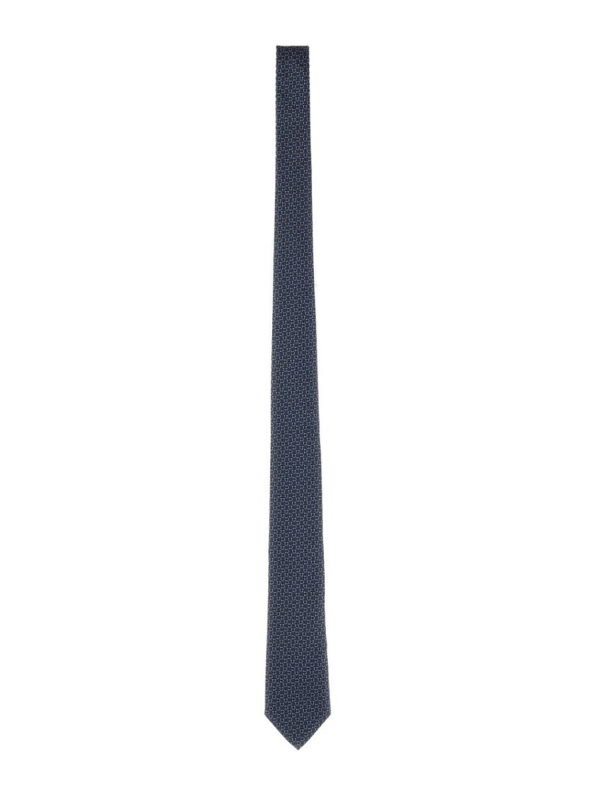 Ferragamo Refined Silk Tie With Subtle Pattern
