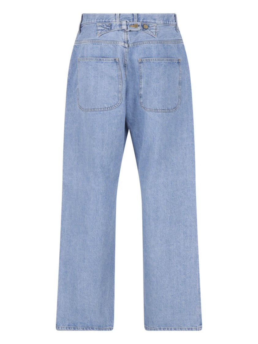 Thom Browne Light Blue Selvedge Denim Straight-Leg Jeans