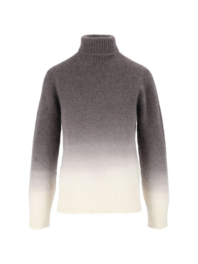 Kangra Cashmere Gradient Seamless Rollneck Knit Turtleneck