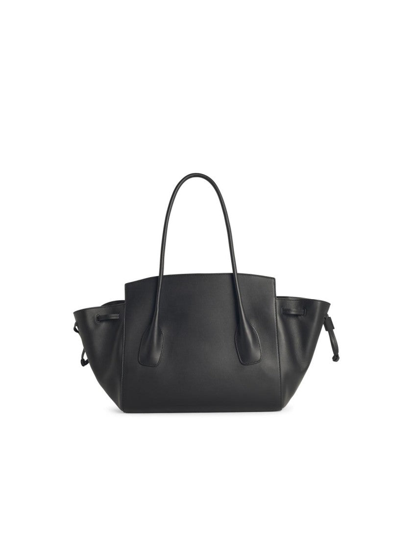 Jil Sander Small 'Voyage' Black Leather Bag