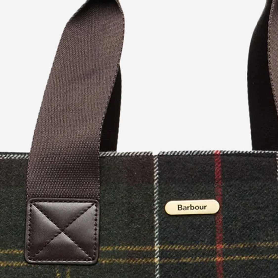 Barbour Multicolor Tartan Check Wool-Blend Tote Bag