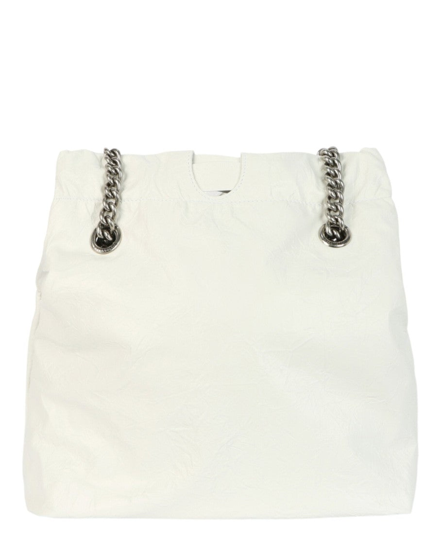 Balenciaga Smooth Calfskin Leather Small Tote Bag With Drawstring Closure