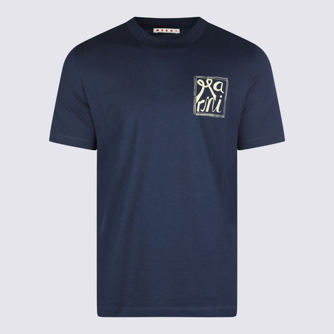 Marni Navy Cotton T-Shirt