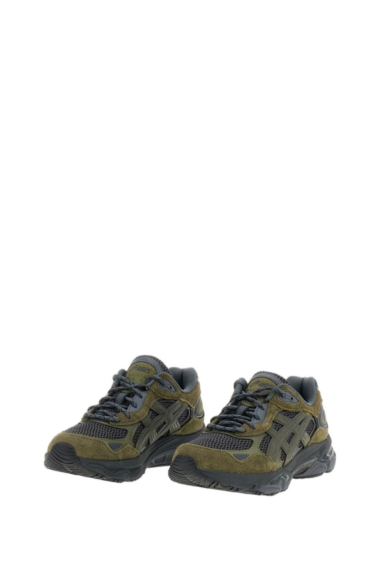 Asics Grey Gel-Nyc 2.0 Suede Mesh Low-Top Sneakers