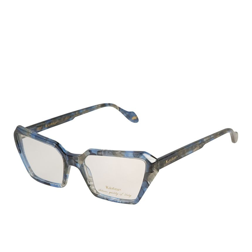 Kador Kamila Light Geometric Frame Eyeglasses With Marbled Blue Finish
