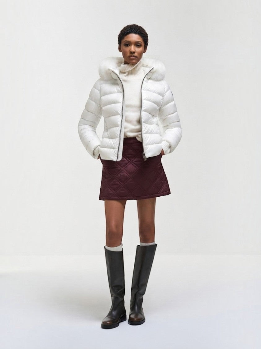 Colmar Tofu Plush Hooded Quilted Down Jacket