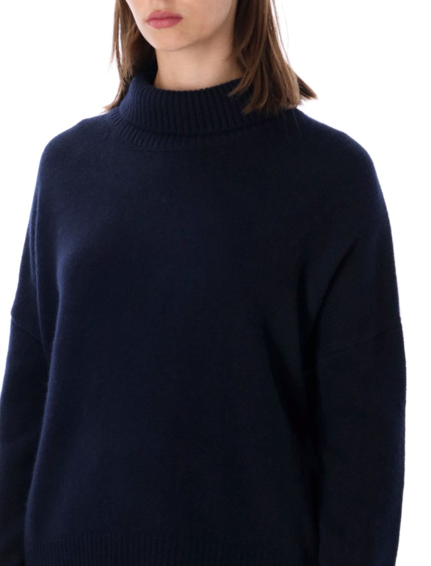 Lisa Yang Heidi High-Neck Ribbed Knit Sweater
