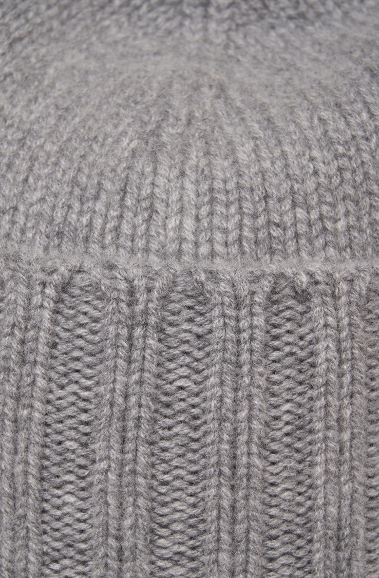 Kangra Ribbed Cuff Cashmere Beanie With Plush Texture