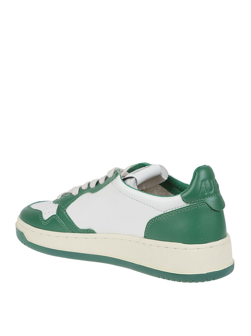 Autry Low-Top Leather Sneakers With Contrasting Design