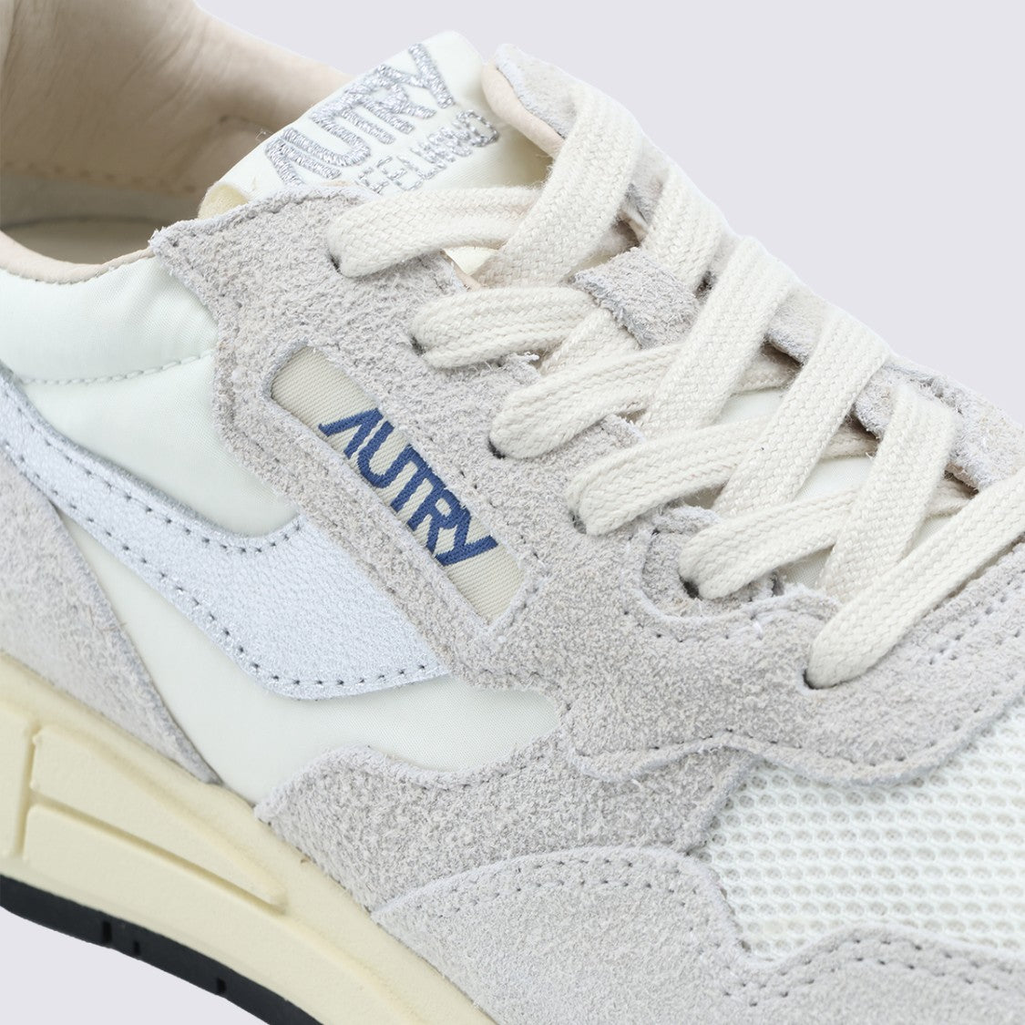 Autry Lace-Up Sneakers With Suede And Mesh Construction