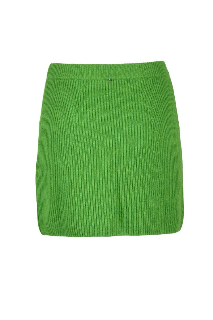 Sportmax Teiera Mini Wool Skirt - Green