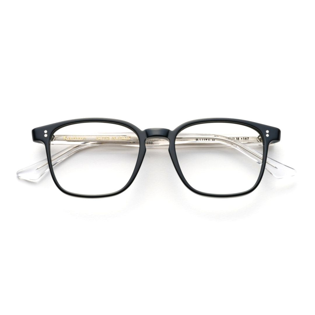 Kador Roger-51 Classic Rectangular Frame Eyeglasses With Transparent Temples