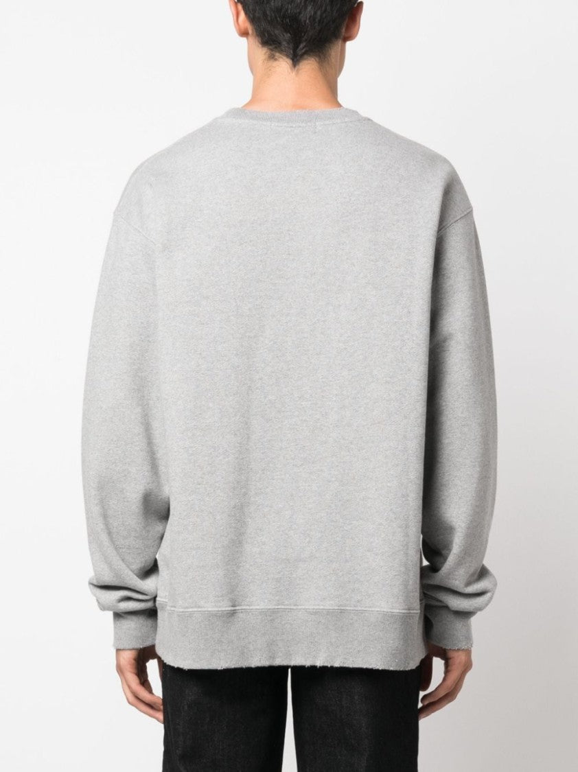 Ambush Heather Grey Academy Graphic Cotton Sweatshirt