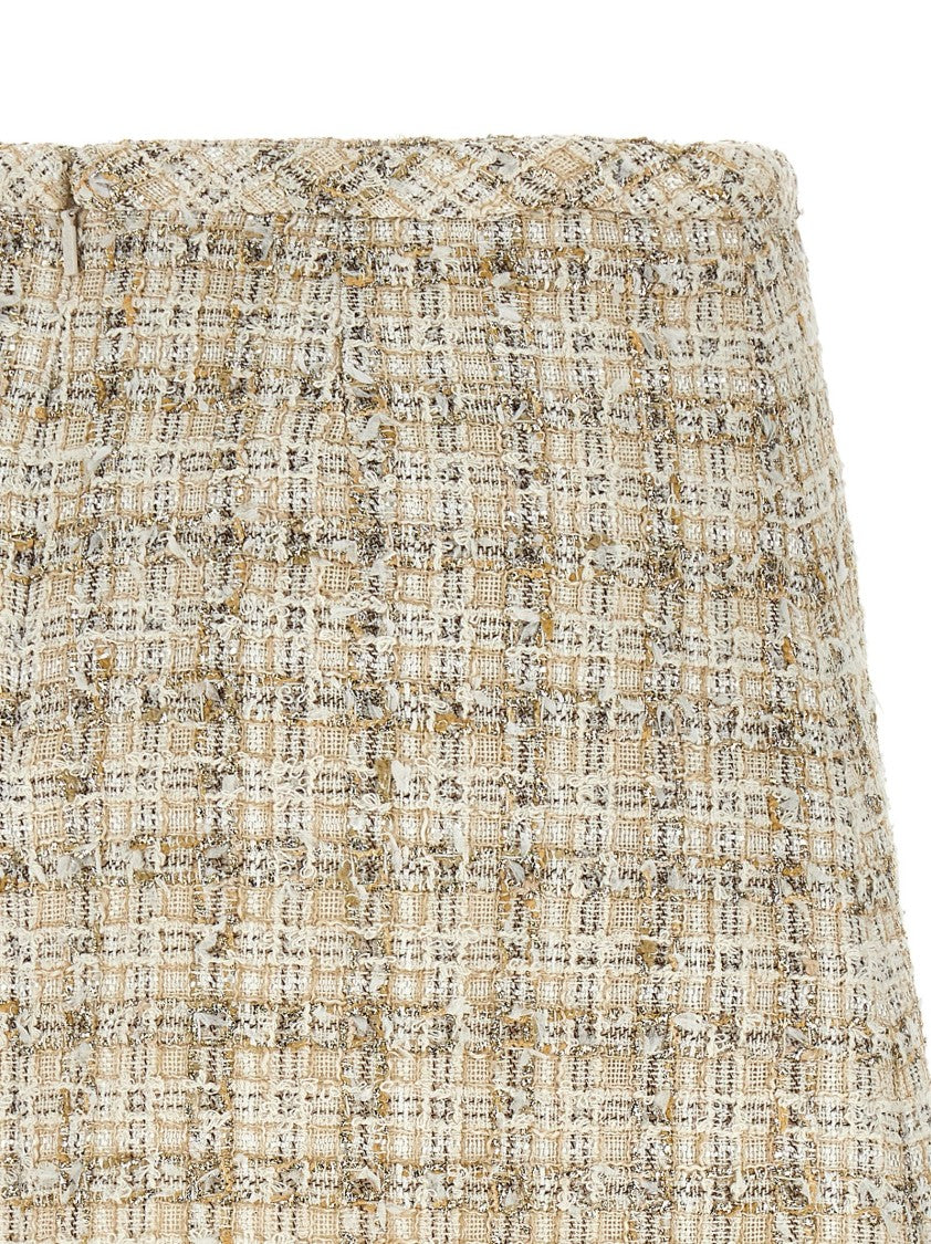 Versace Flared Mini Skirt In Tweed