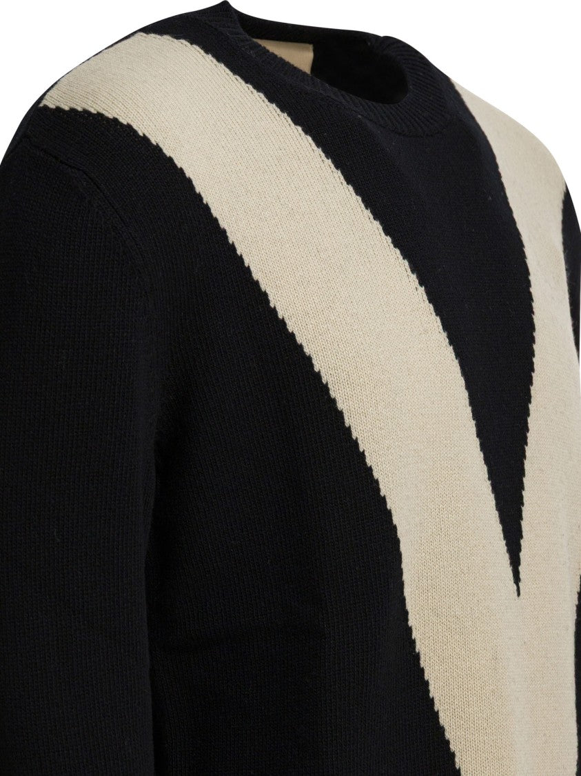 Valentino Wool Sweater With Inlaid V