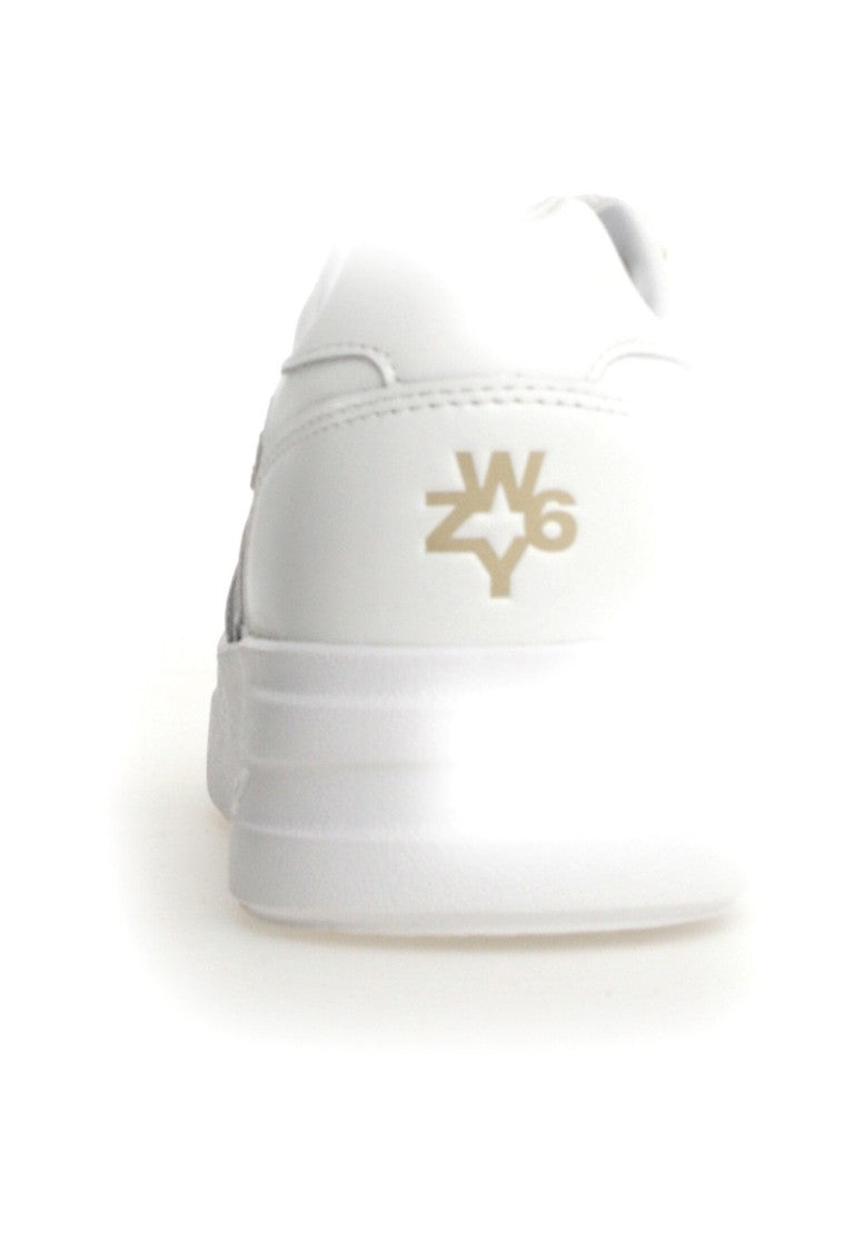 W6yz Minimalist Leather Sneakers Suede Accents Ultra-Light