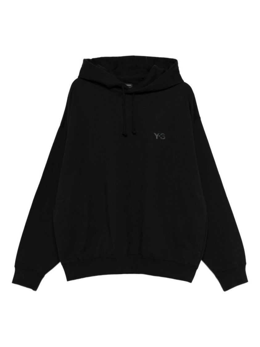 Y-3 Black Sweatshirt With Hood And Drawstring