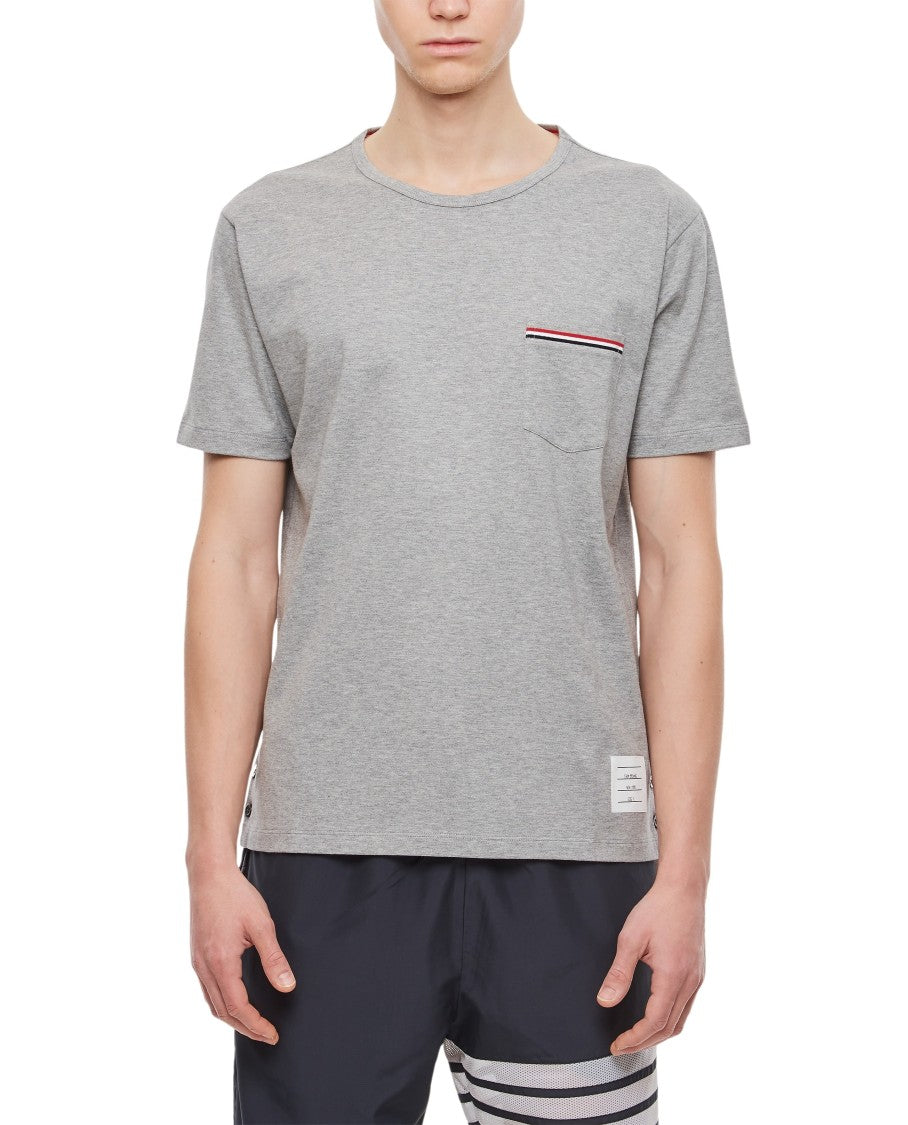 Thom Browne Ss Rwb Pocket Jersey Cotton T-Shirt