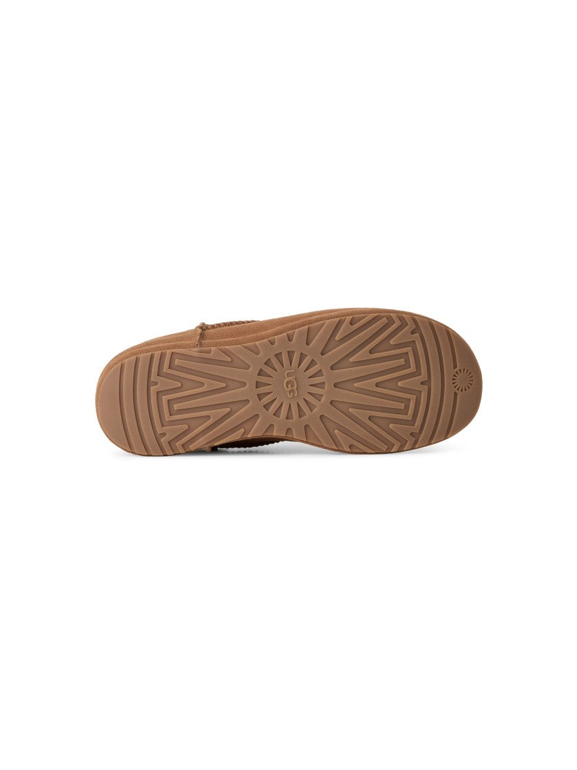 Ugg Versatile Suede Clog With Sheepskin Lining And Rubber Sole