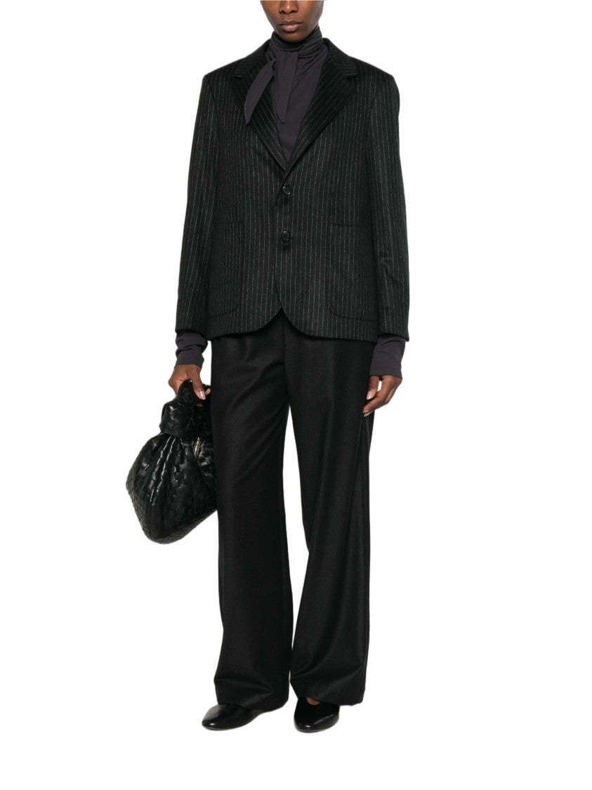 Barena Tailored Black Pinstripe Blazer With Structured Silhouette