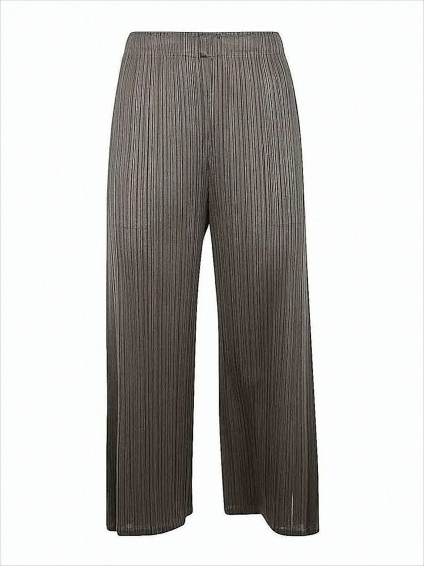 Pleats Please Pleated Design Straight Pants With Relaxed Fit