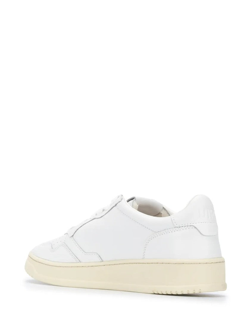 Autry White Leather Sneakers With Perforated Detailing