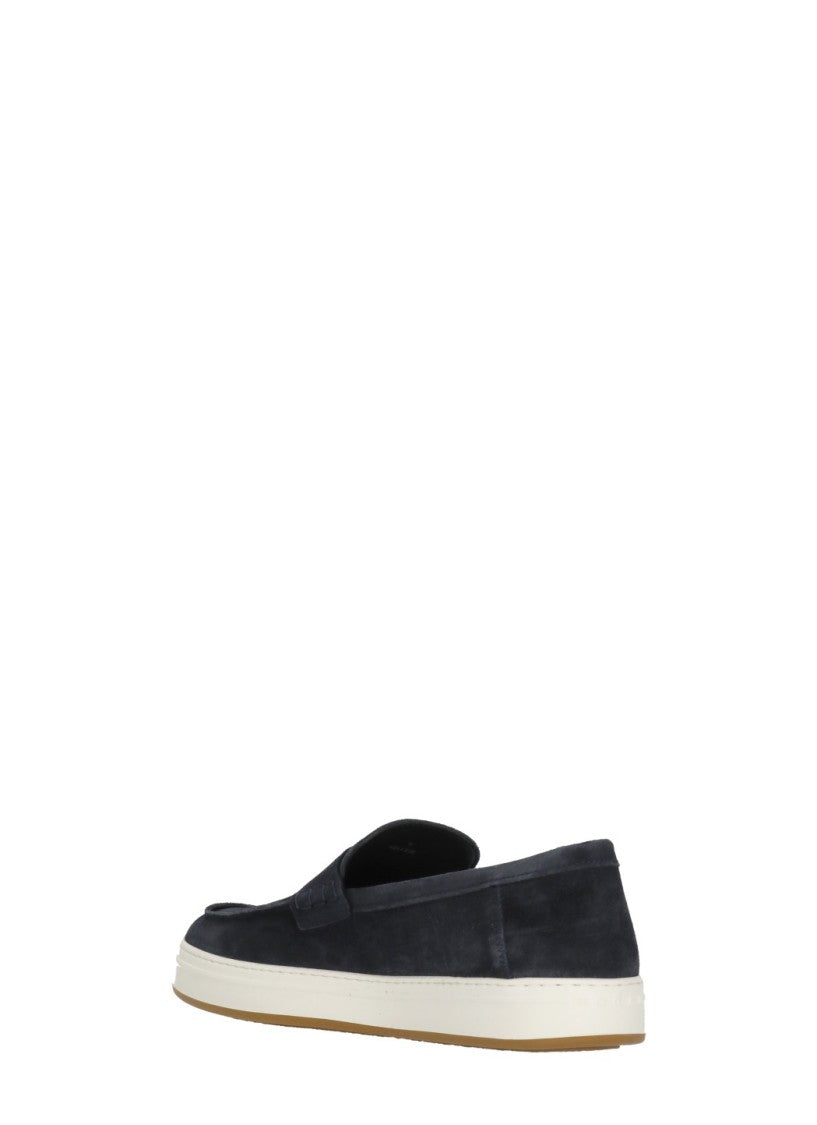 Hogan Blue H-Tv Suede Loafers