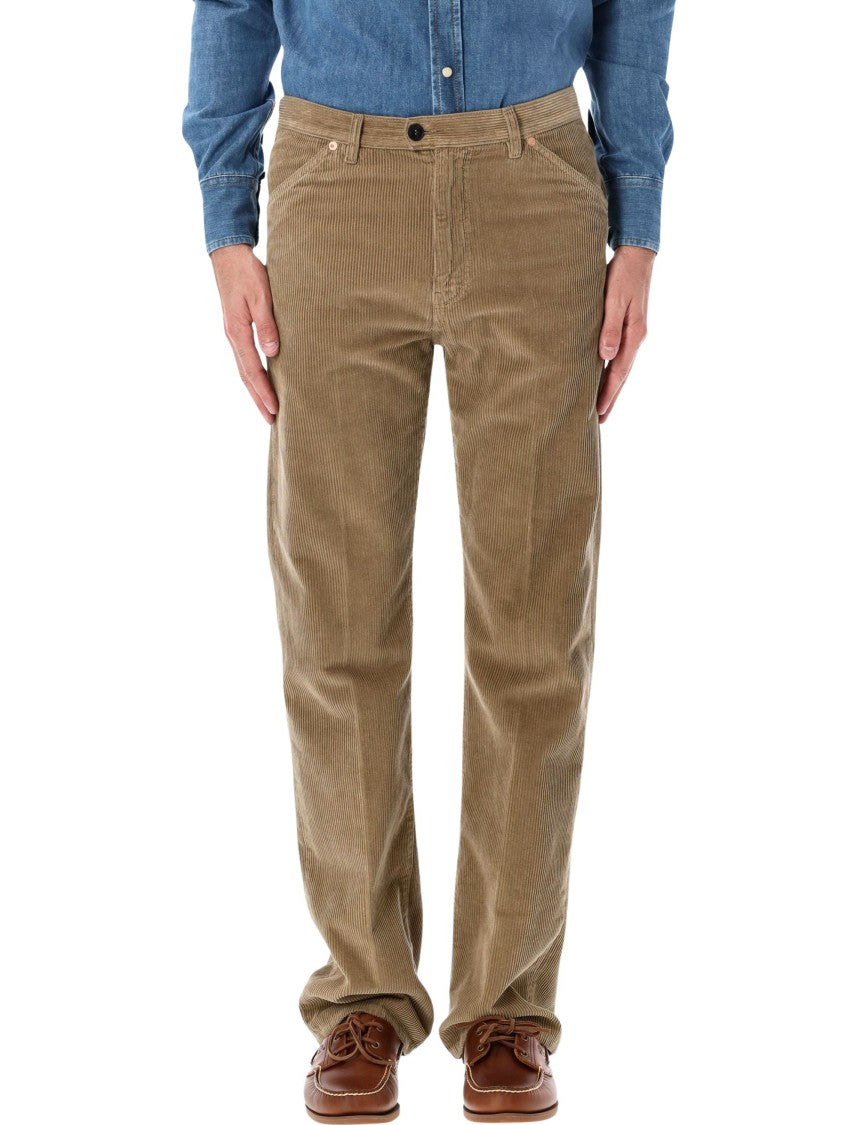 Fortela Mcqueen Essential Corduroy Rivet Pocket Straight-Leg Pants
