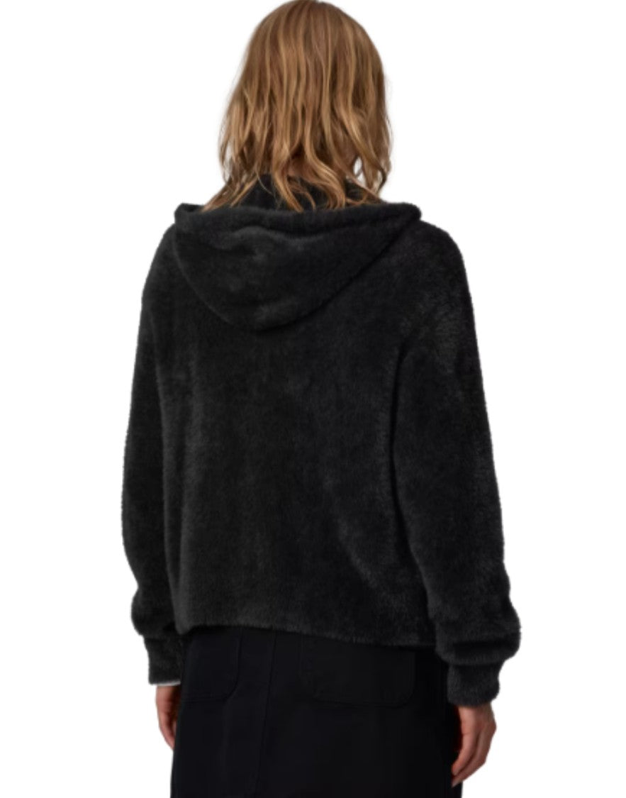 Carhartt Wip Black Maine Active Brushed Knit Hooded Jacket