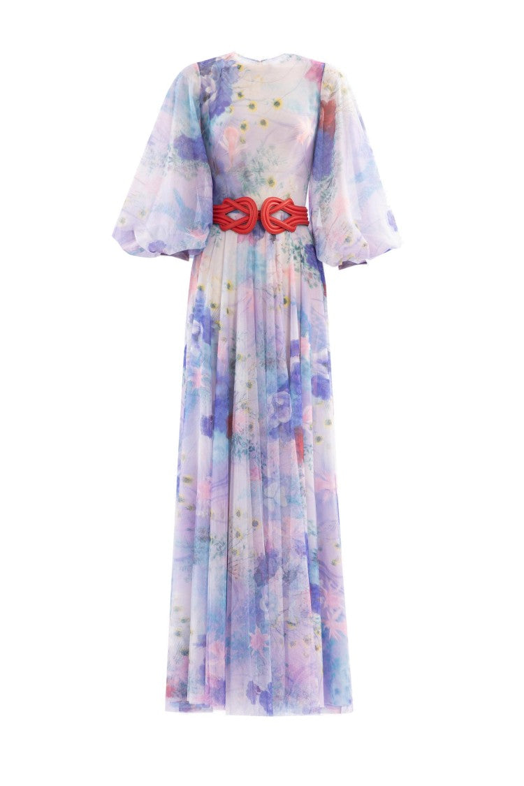 Saiid Kobeisy Floral Printed Long Dress