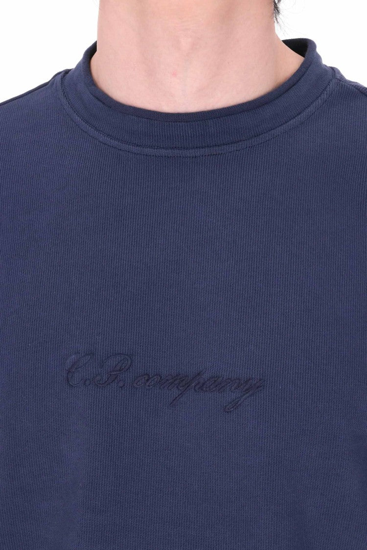 C.P. Company Blue Boxy Fit Cotton Sweatshirt