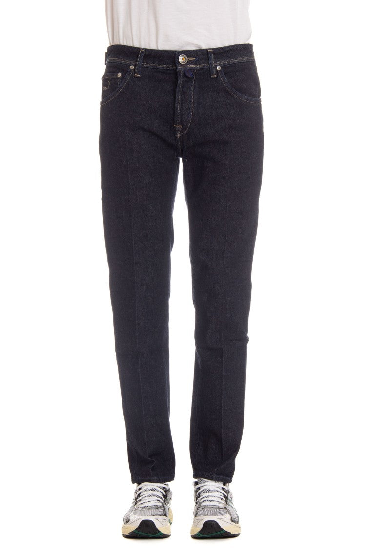 Jacob Cohen Dark Wash Cavallino & Ambre Label Jeans