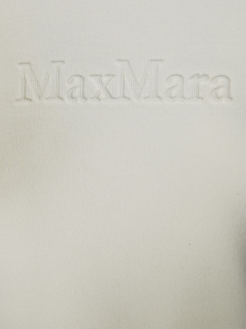 Max Mara White Long-Sleeve Ticino Top