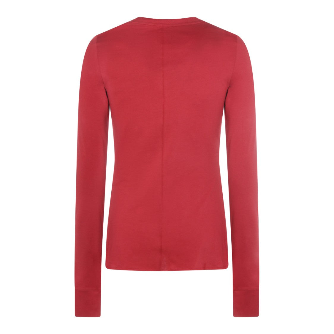 Moncler X Rick Owens Red Girder Knitwear With Choker Neckline And Embroidered Logo