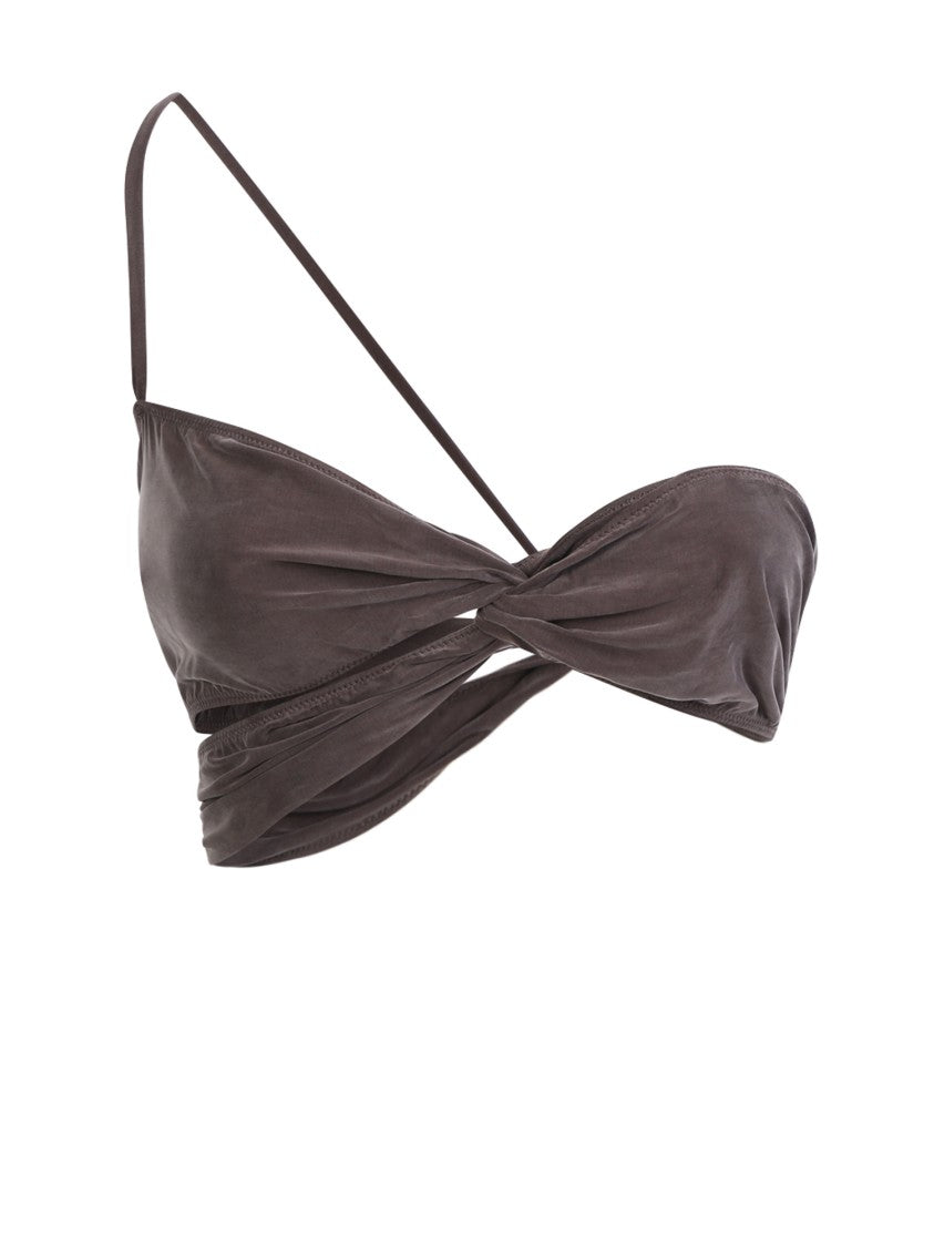 Jacquemus Brown Asymmetrical Tops