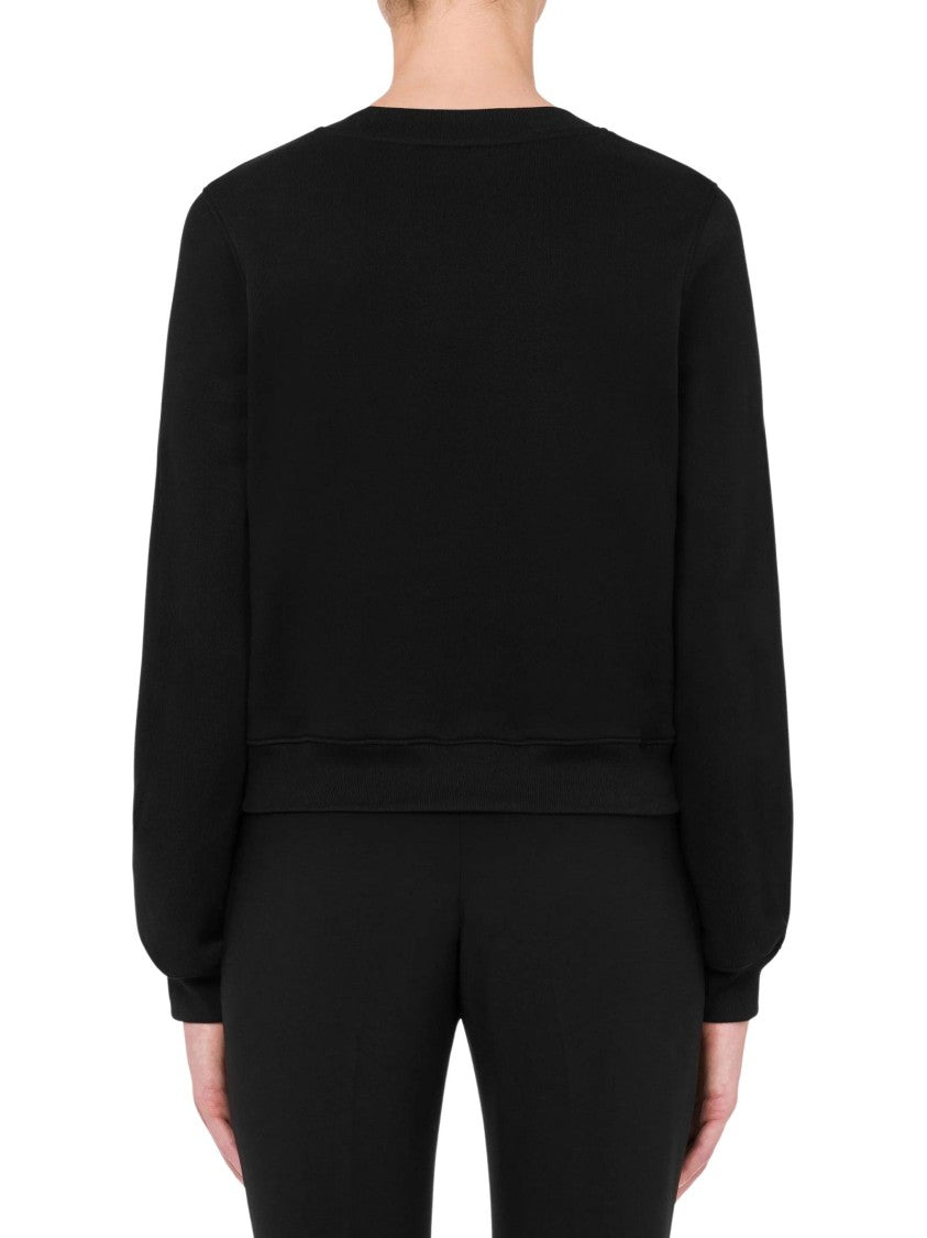 Moschino Black Organic Cotton Sweatshirt