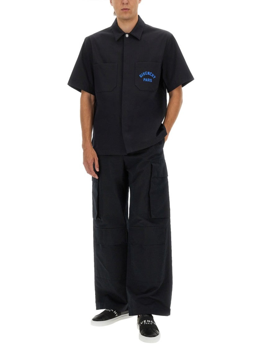 Givenchy Short-Sleeved Relaxed Fit Cotton Shirt