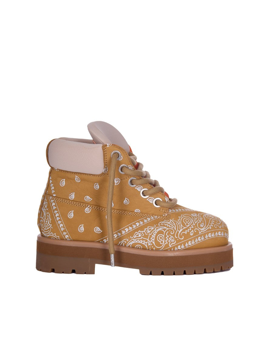 Pdf Low Ankle Boot With Paisley Bandana Print And Padded Details