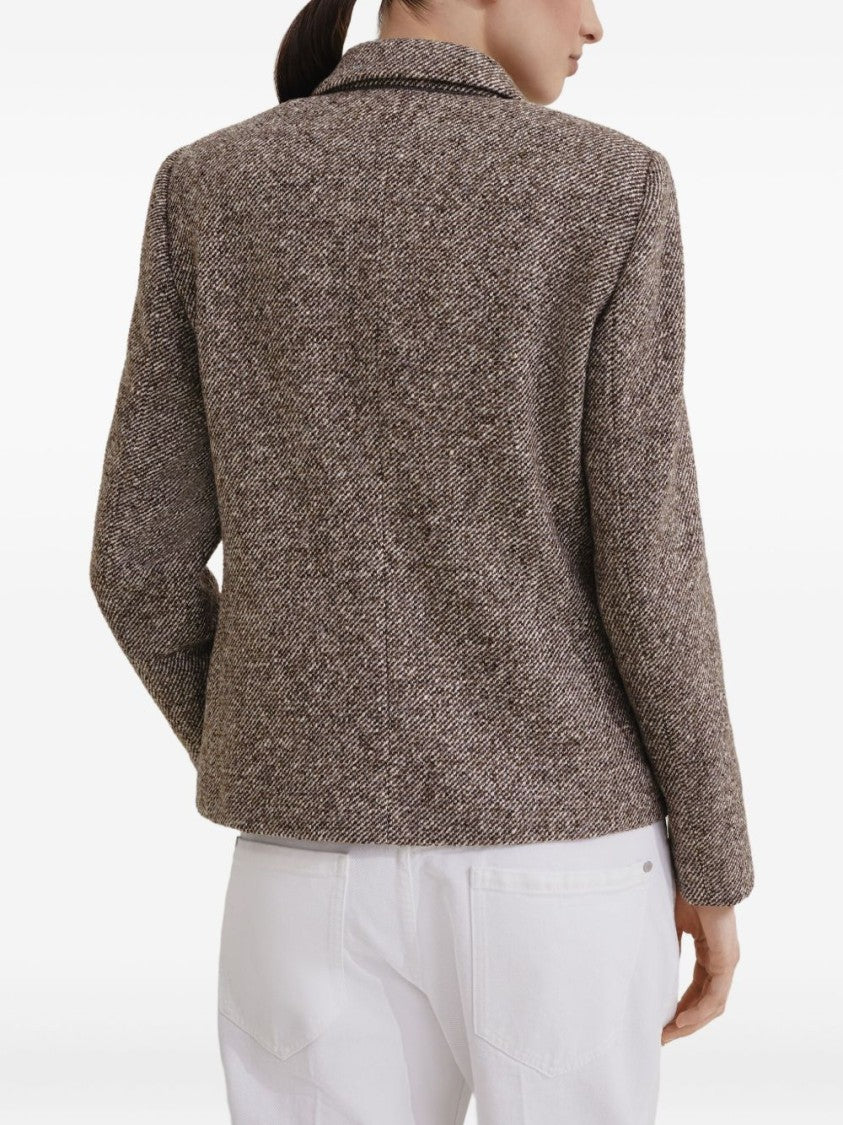 Brunello Cucinelli Tailored Brown Double-Breasted Jacket