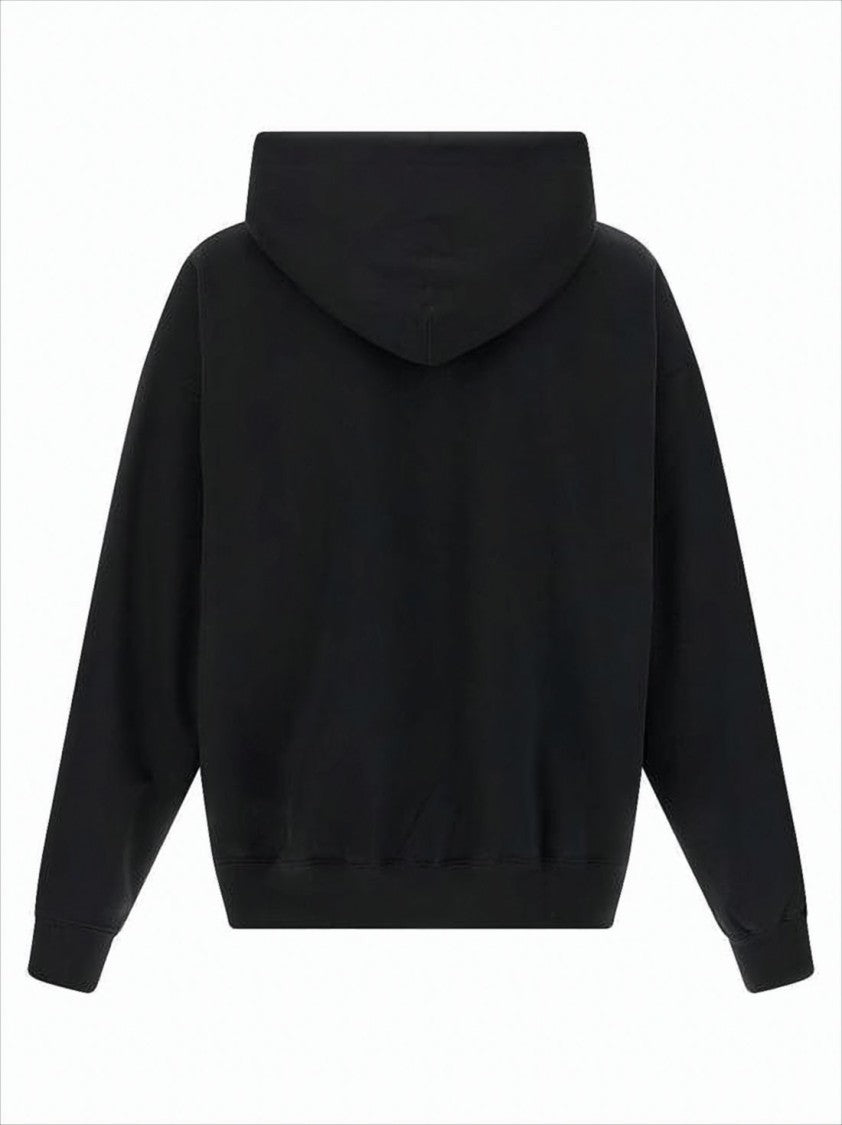 Y-3 Relaxed Fit Black Hoodie With Drawstring