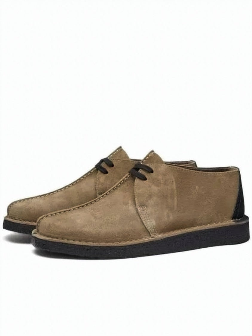 Polo Ralph Lauren Sleek Low-Profile Brown Sneakers With Suede-Like Finish