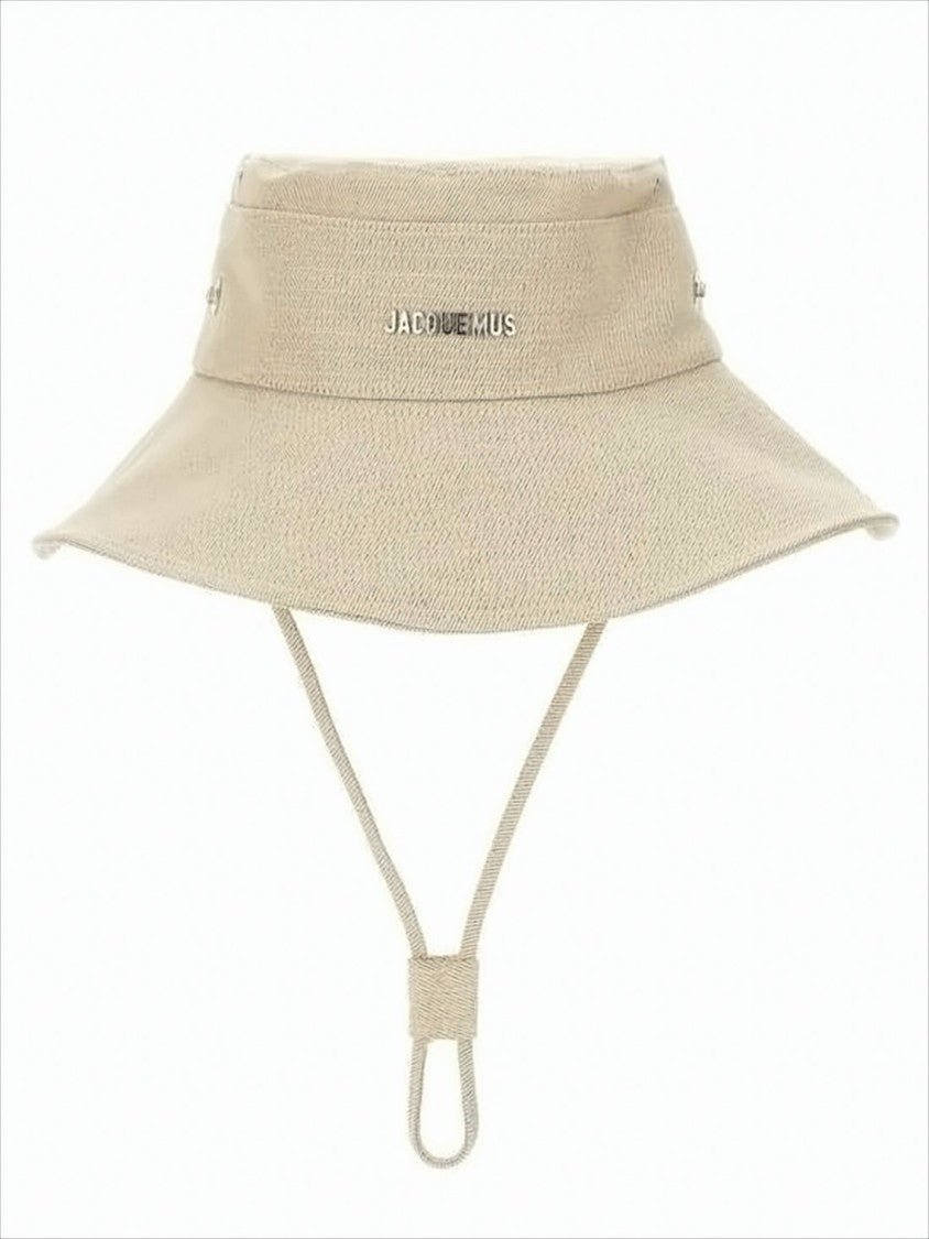 Jacquemus Textured Linen-Cotton Blend Bucket Hat With Adjustable Chin Strap