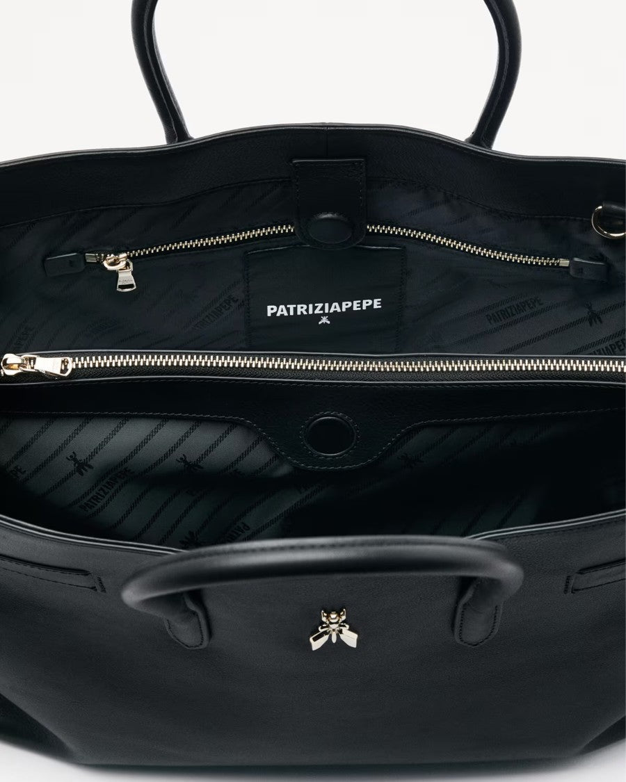 Patrizia Pepe New Business Black Large Handbag