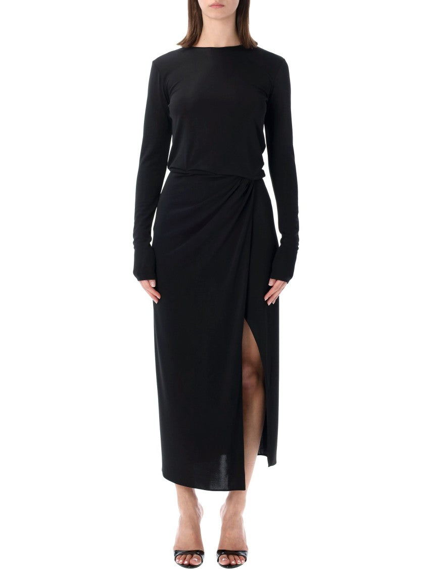 The Andamane Gia Fluid Draped Maxi Dress